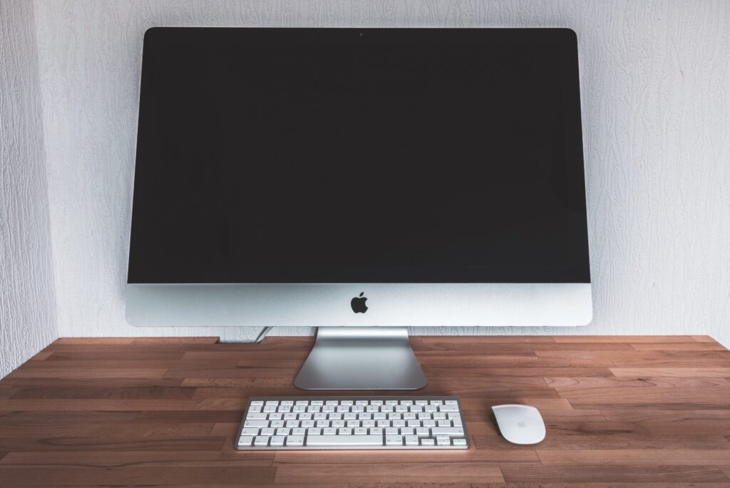 computer on desk