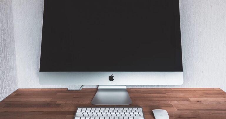computer on desk