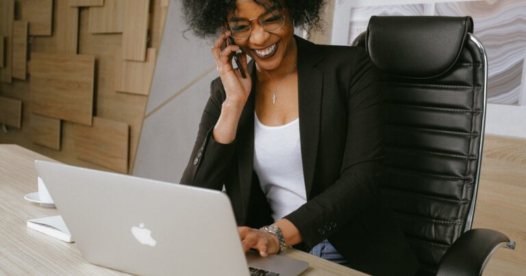 woman talking on the phone