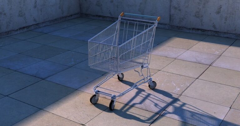 empty shopping trolley