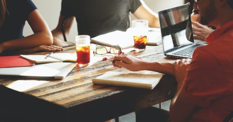 people at a startup recruitment agency meeting